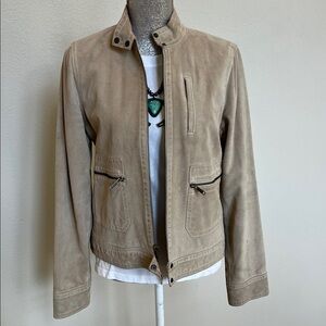 Vintage Banana Republic Moto Cafe Suede jacket Medium
